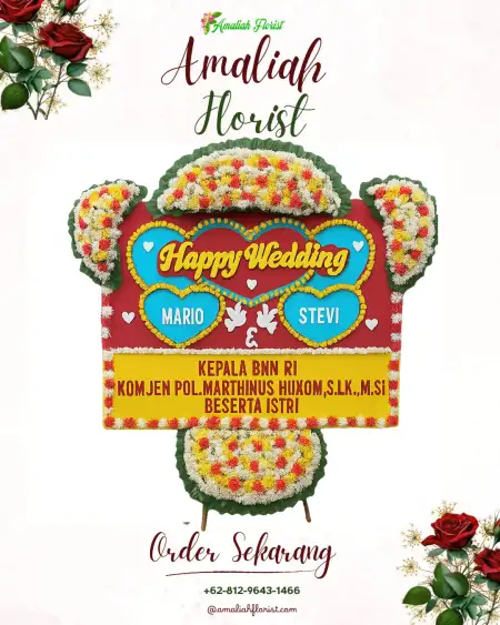 Papan Bunga Pernikahan Panei